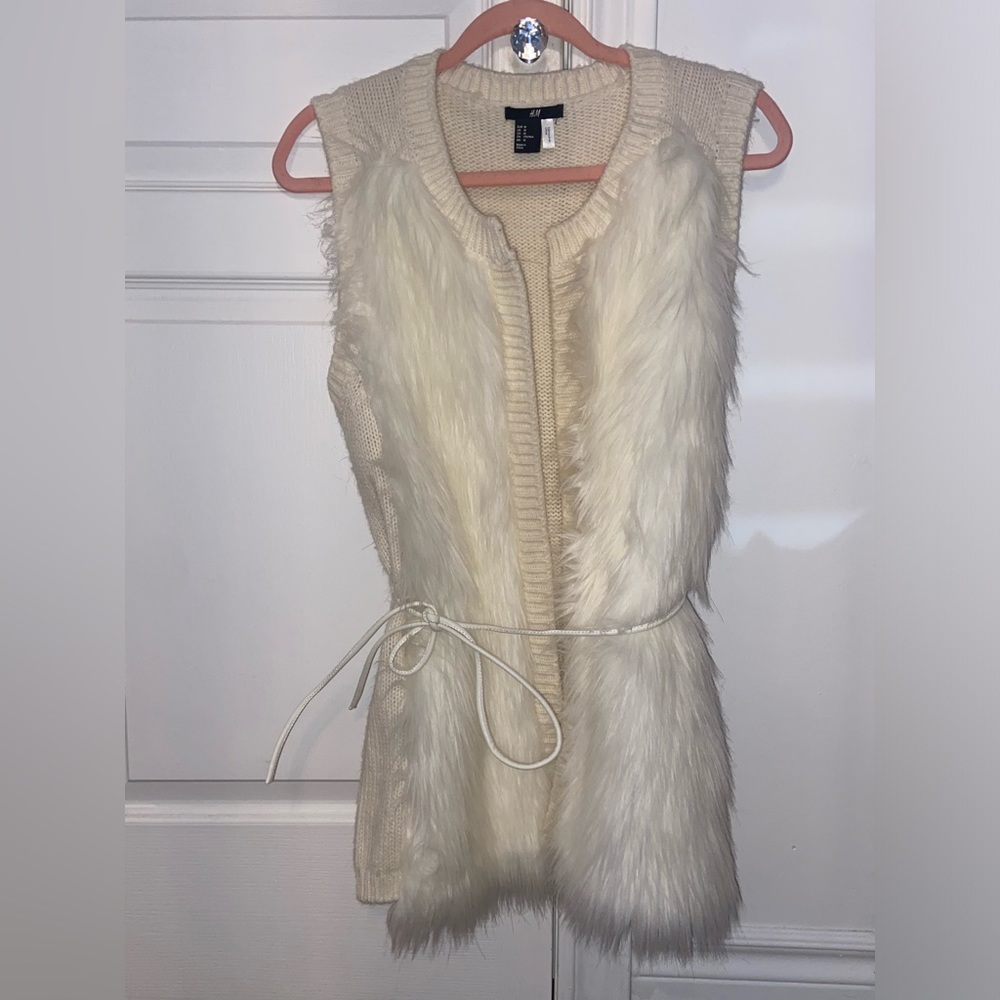 H&M faux fur vest
